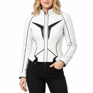 Monica rambeau white leather jacket