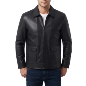 Neagley black leather jacket