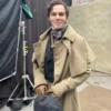 Nicholas hoult beige coat