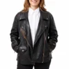 Patience s02 black leather jacket