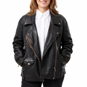 Patience s02 black leather jacket
