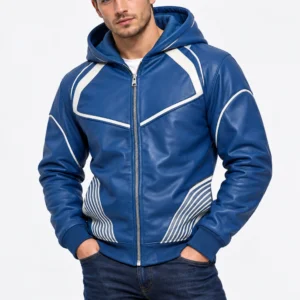 Payday 3 leather blue hoodie