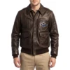 Pearl harbor brown leather jacket