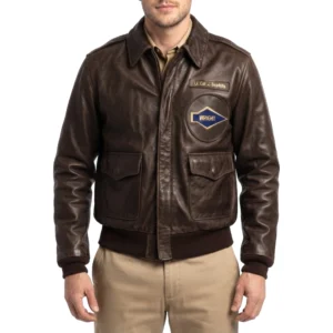 Pearl harbor brown leather jacket