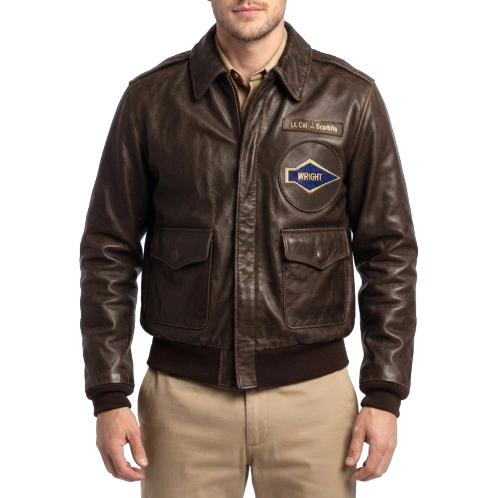 Pearl harbor brown leather jacket
