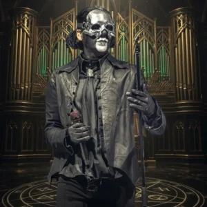 Perpetua black leather jacket