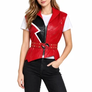 Princess red leather vest 1