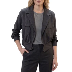 Rebecca ferguson grey wool jacket