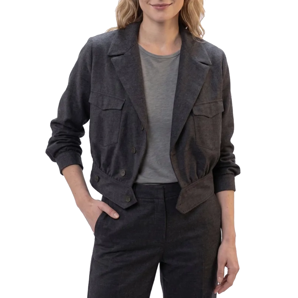 Rebecca ferguson grey wool jacket