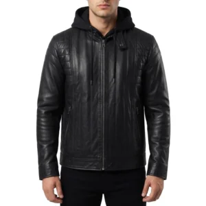 Richard gadd black leather jacket