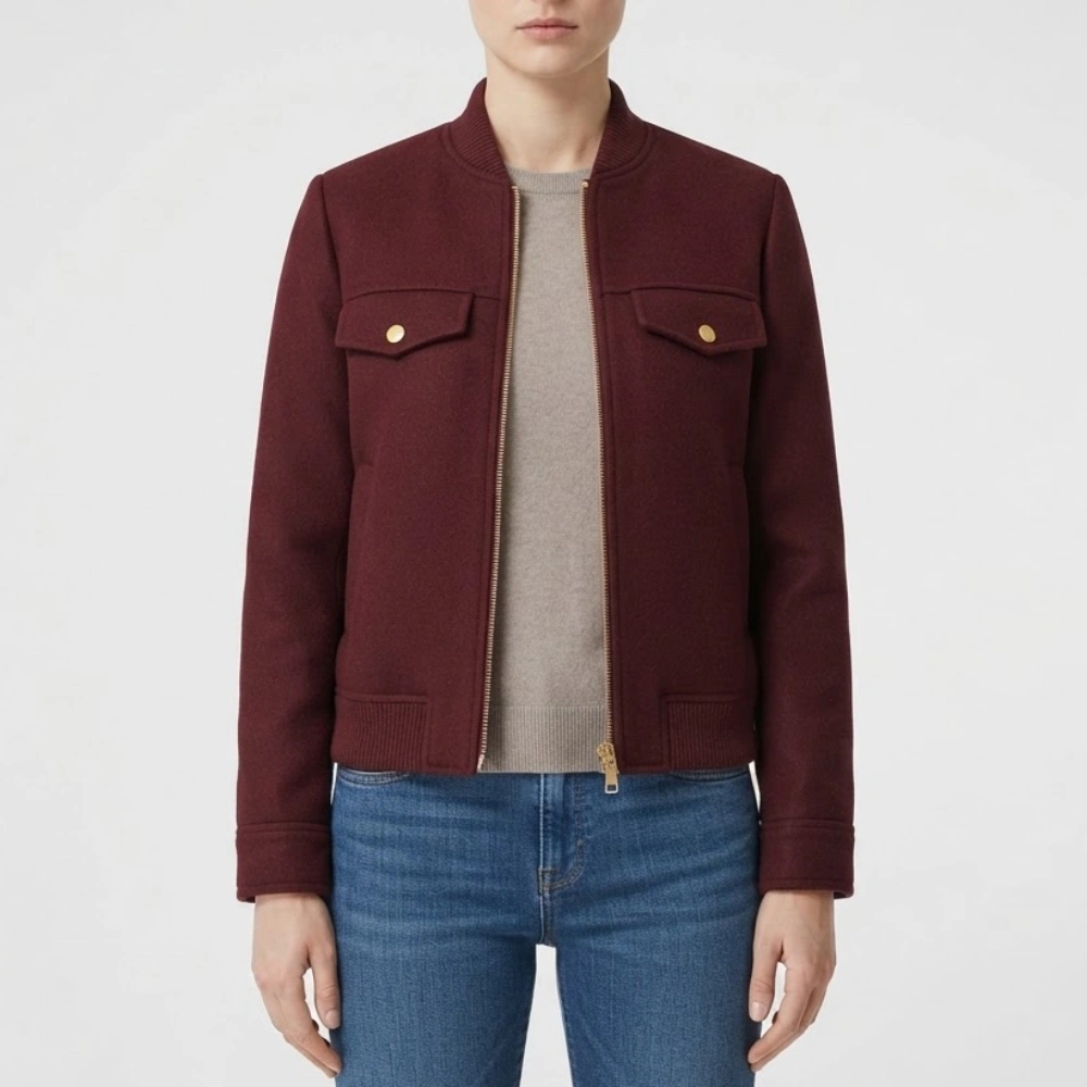 Sadie laflamme snow maroon jacket