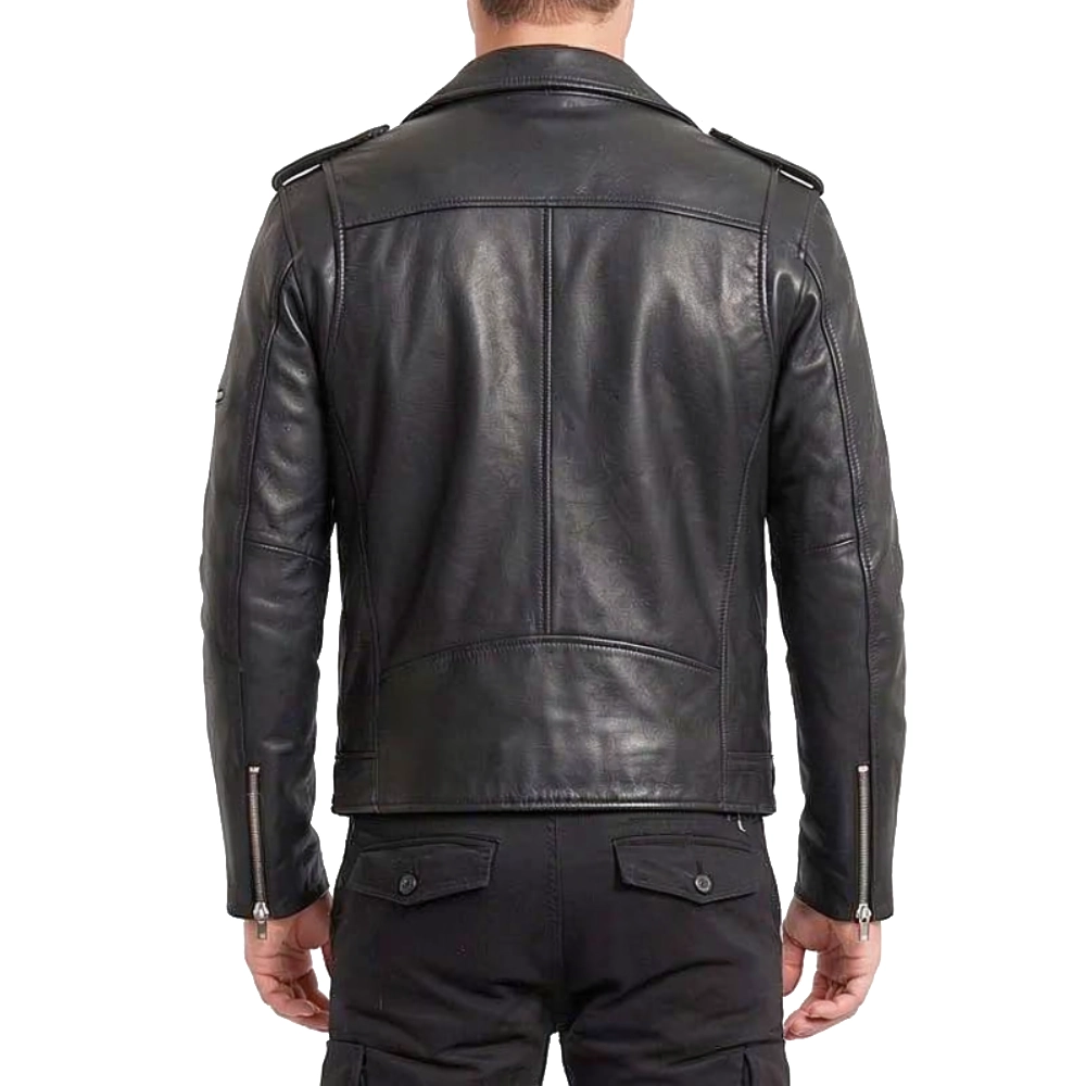 Shin dorohedoro black leather jacket