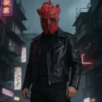 Shin Dorohedoro Black Leather Biker Jacket
