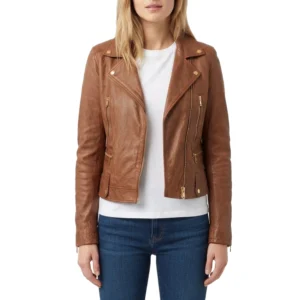 Sian brooke brown leather jacket