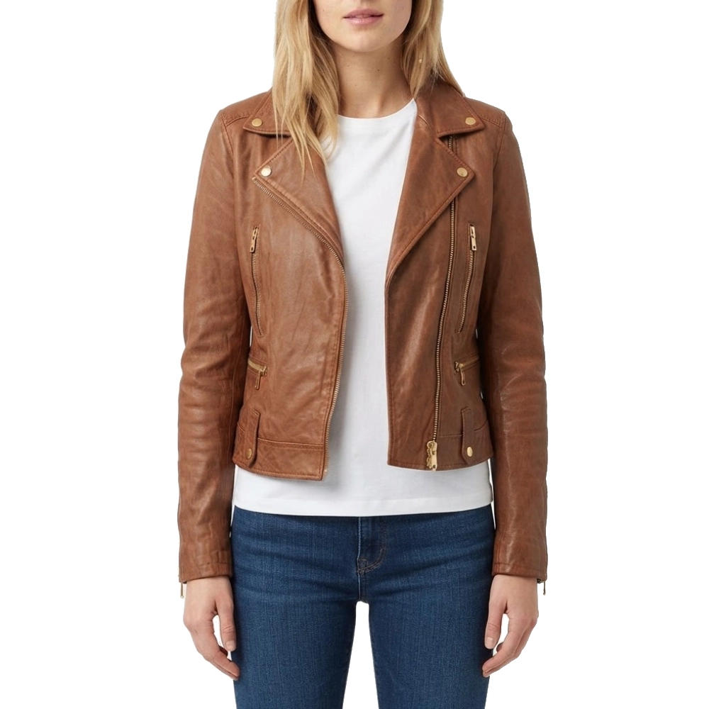 Sian brooke brown leather jacket