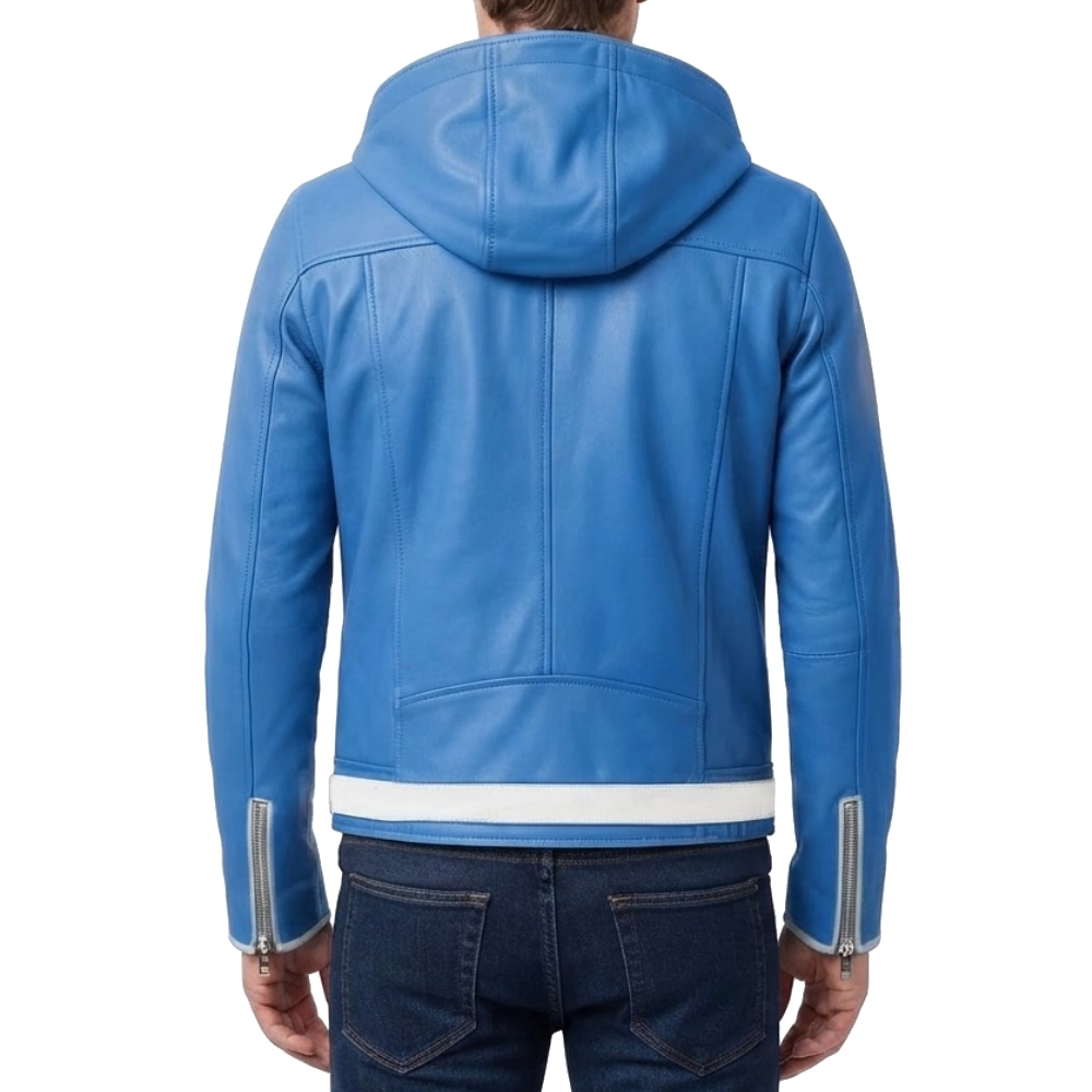 Solo leveling leather hooded jacket