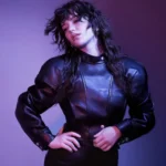 Sophie Thatcher Black Leather Cropped Jacket