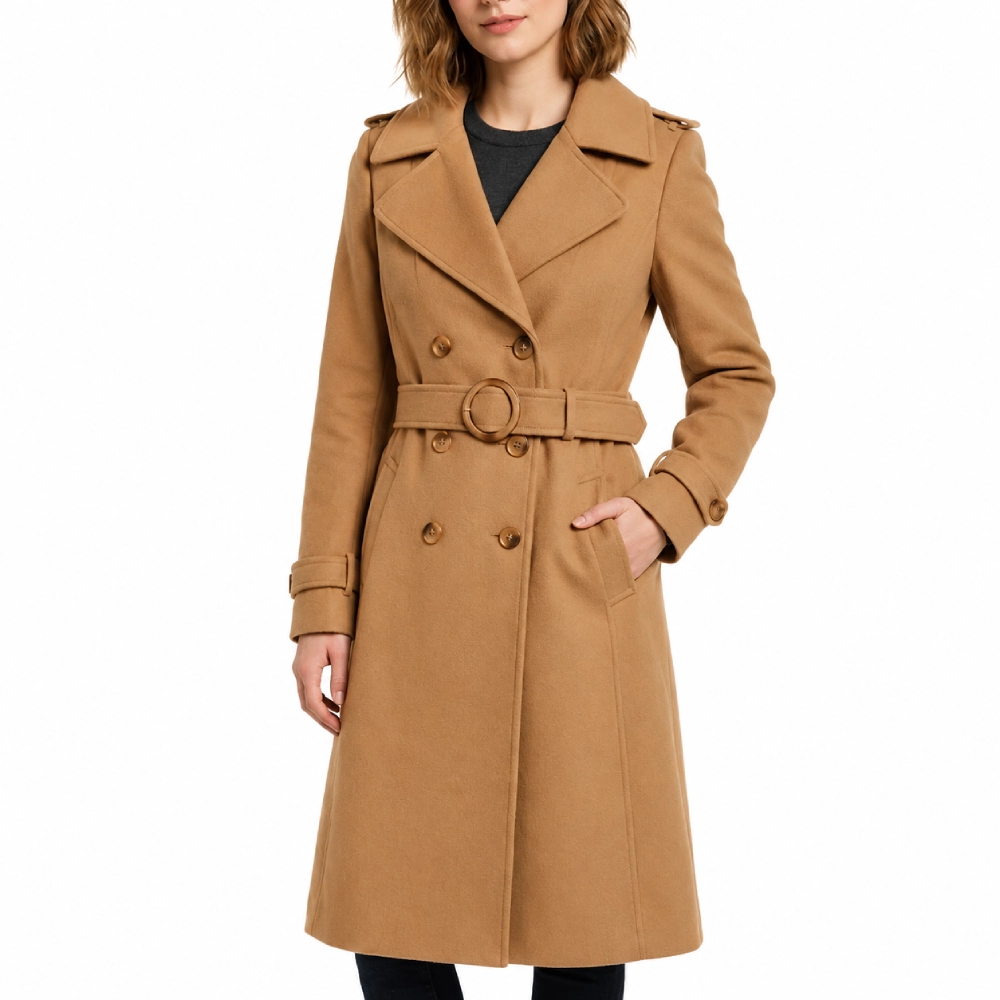 Sophie thatcher brown trench coat