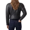 Sophie thatcher leather cropped jacket