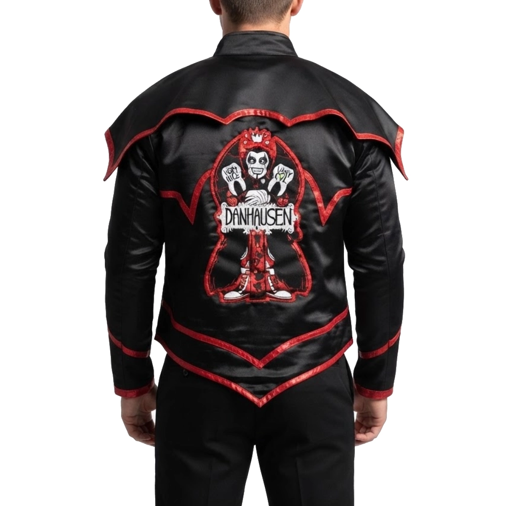 Summerslam black satin gothic jacket