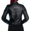 Taylor momsen studded black leather jacket