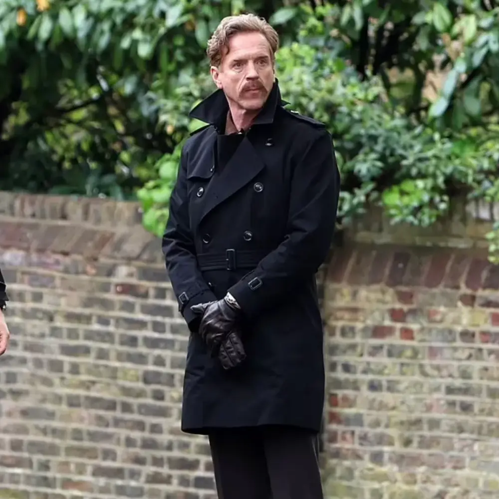The runner black trench cotton coat