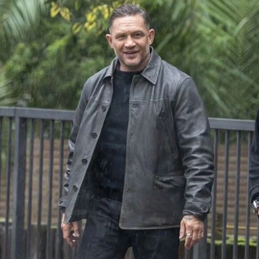 Tom hardy black leather jacket