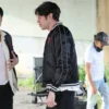 Tommy karate bomber satin jacket