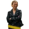 Tracy spiridakos black leather jacket