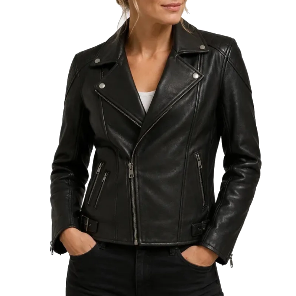 Tracy spiridakos leather jacket