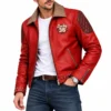 Troy morton red leather jacket