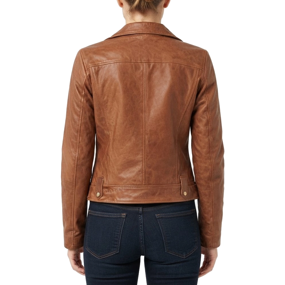 Trying s03 brown leather jacket
