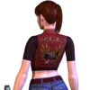 Veronica re burgundy leather vest