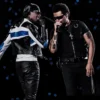 Wembley stadium black leather jacket