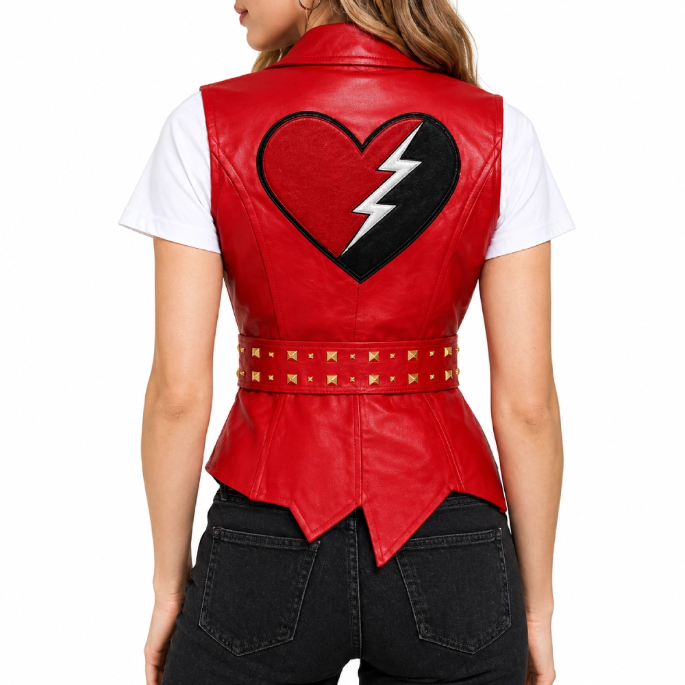 Wicked wonderland leather vest
