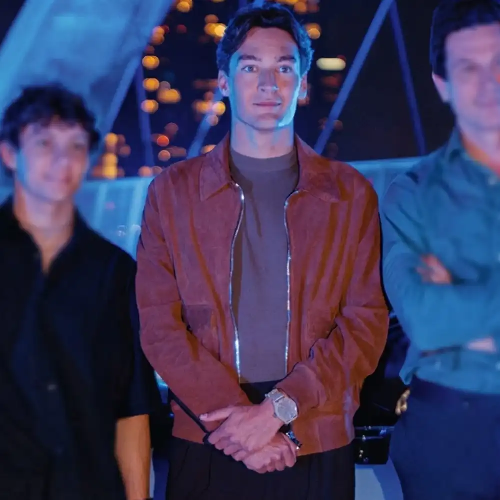 World premiere launch leather jacket