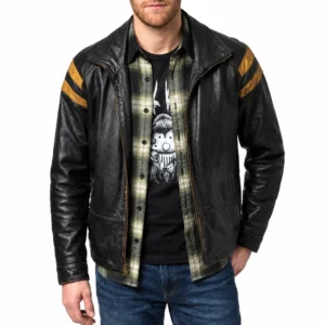 Wyatt russell black leather jacket