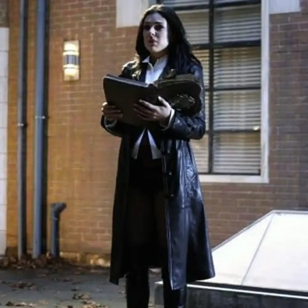 Zatanna zatara black leather long coat