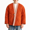 Edison chen orange puffer jacket front view