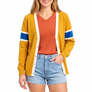Jennifer aarons yellow jacket front view