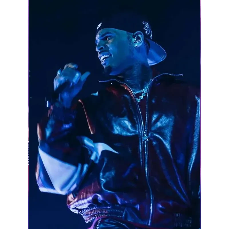Las vegas rb red leather jacket
