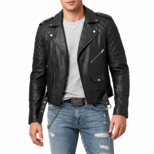 Marcus navarro black jacket front view