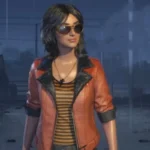 Halloween The Game Rachel Calahan Brown Leather Jacket