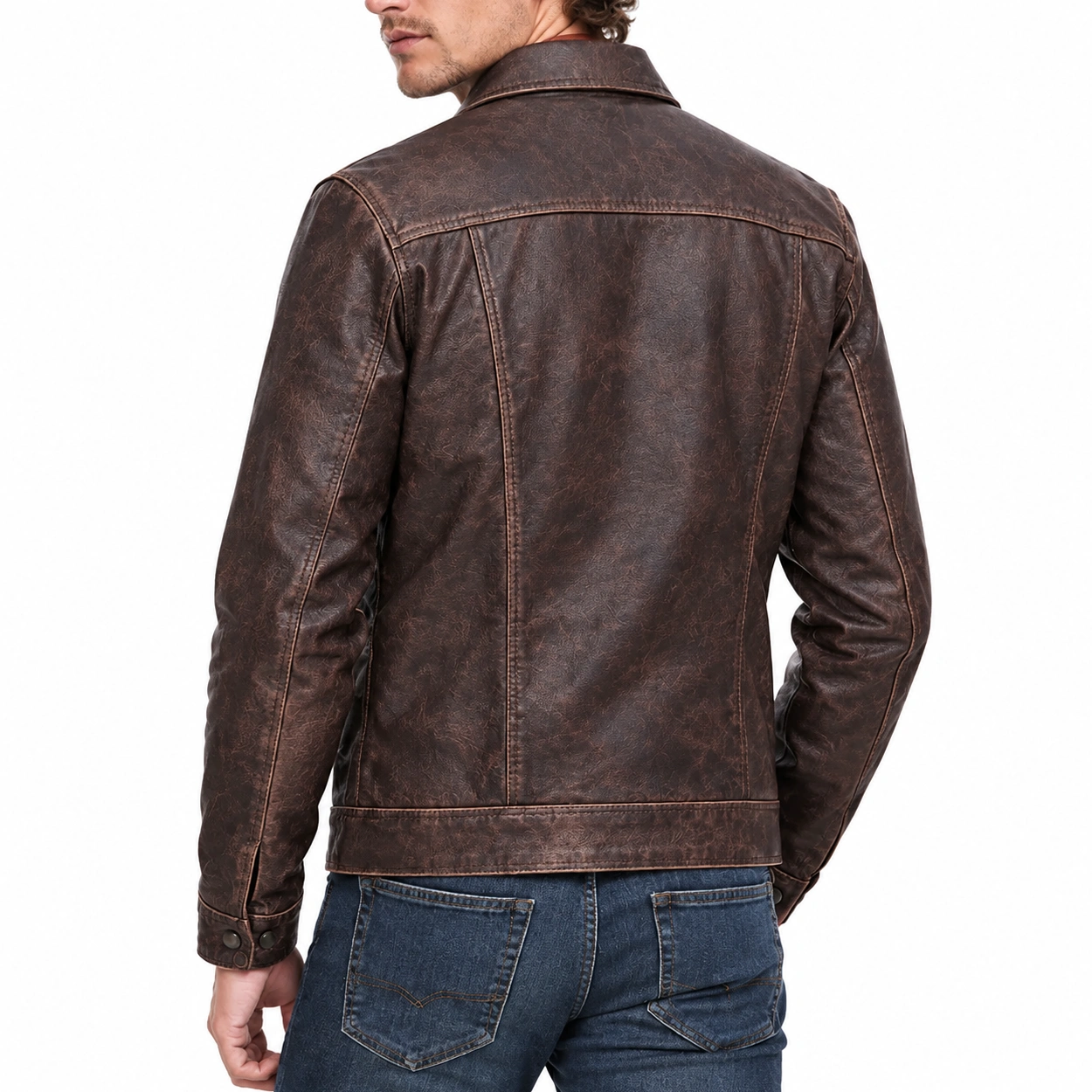 Richard hawthorne brown jacket back view