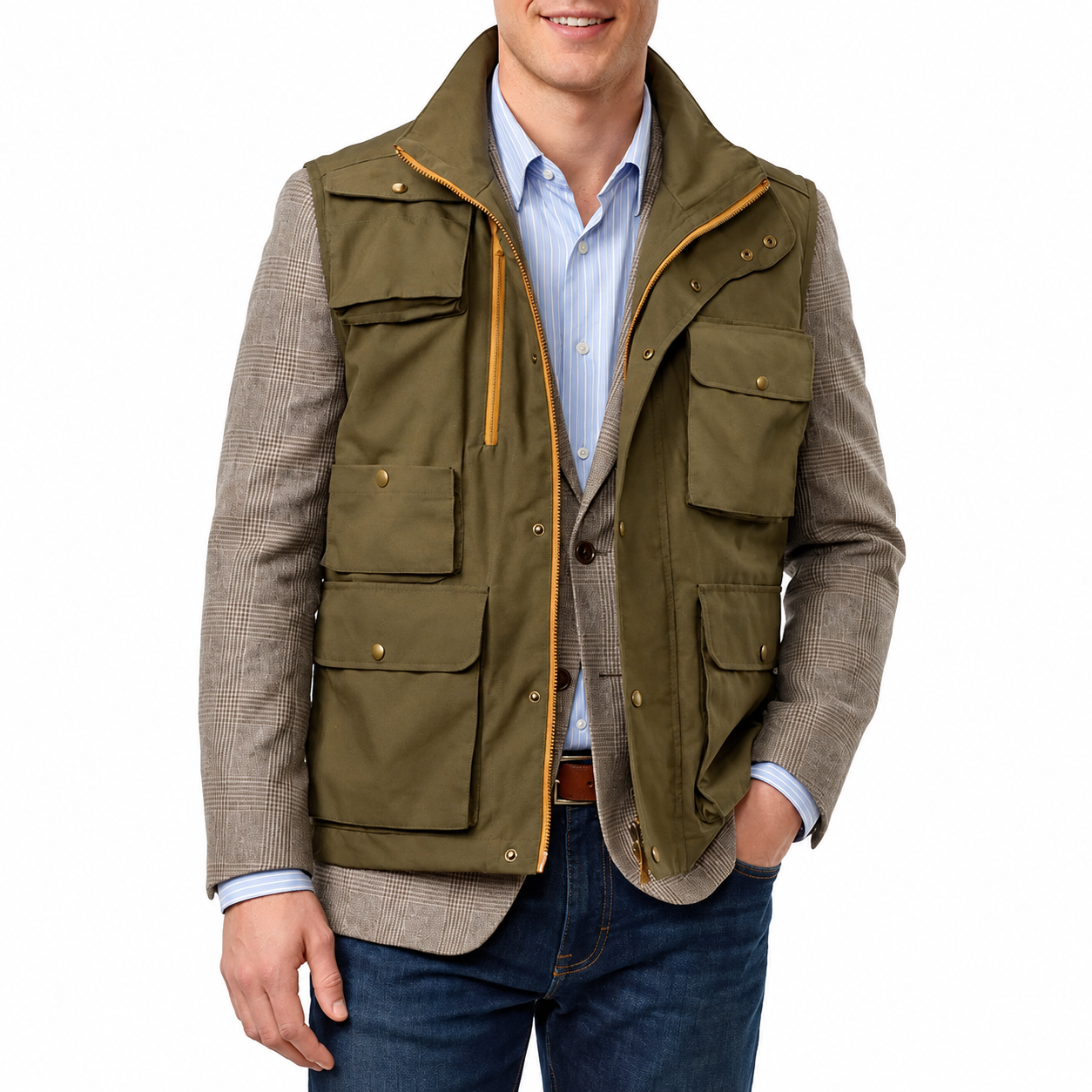 Steve martin khaki vest