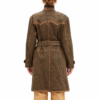 Zelda southport brown leather coat